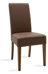 Scaun Bucatarie/Dining Digit Piele Ecologica Maro Picioare Nuc