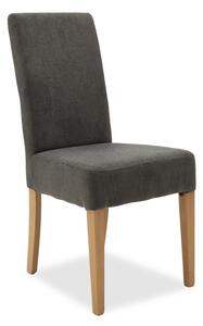 Scaun Bucatarie/Dining Digit Textil Gri Antracit Picioare Stejar Sonoma