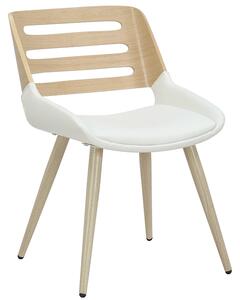 Scaun Bucatarie/Dining Brokie Piele Ecologica Alb