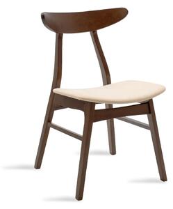 Scaun Bucatarie/Dining Orchid Lemn De Cauciuc Finisaj Nuc Antracit Sezut Tapitat
