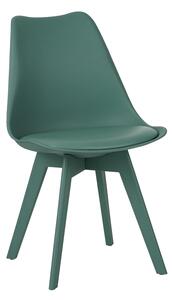 Scaun Bucatarie/Dining Viko Verde Sezut Tapitat Piele Ecologica, Picioare Verzi