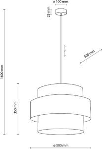 TK Lighting Calisto lampă suspendată 1x15 W alb 5095