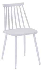 Scaun Bucatarie/Dinng Annet Polipropilena Alb, Picioare Metalice Albe