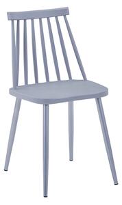 Scaun Bucatarie/Dinng Annet Polipropilena Gri, Picioare Metalice Gri