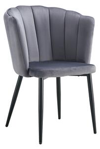 Scaun Tip Fotoliu Bucatarie/Dining Espire Catifea Gri Antracit