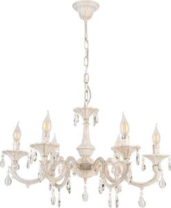 Brilagi - Candelabru suspendat pe lanț CLASSIC 6xE14/10W/230V crem/patină