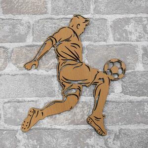 DUBLEZ | Tablou sport din lemn pentru perete - Fotbalist
