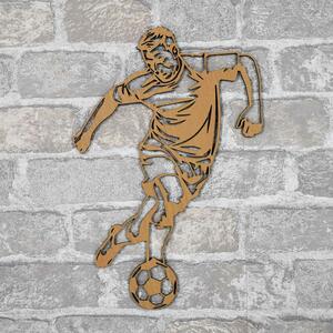DUBLEZ | Autocolant din lemn pentru perete - Fotbalist