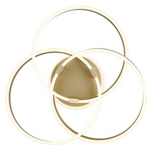 Globo 67163-56G - Plafonieră LED dimerizabilă HERWIG 56W/230V 57,5x60 cm aurie+telecomandă