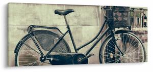Tablou - Bicicleta de epocă cu flori (120x50 cm)