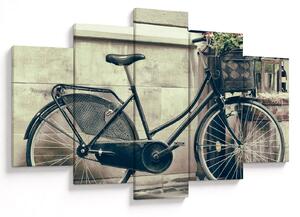 Tablou - Bicicleta de epocă cu flori (150x105 cm)