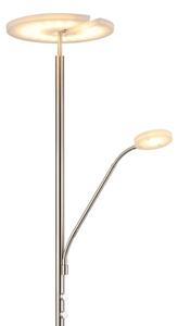 Globo 59093N - Lampă de podea cu LED dimabilă STANFORD 28W/230V + 5W 3000K crom lucios