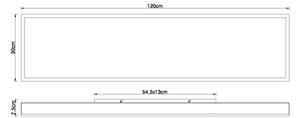 Globo 416080AD5-CCT - Plafonieră LED dimabilă DORO 36W/230V 30x120 cm + telecomandă