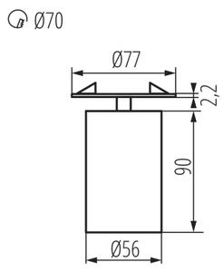 Plafonieră suspendată CHIRO 1xGU10/35W/230V alb