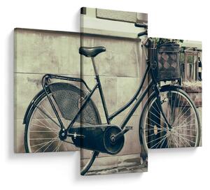 Tablou - Bicicleta de epocă cu flori (90x60 cm)