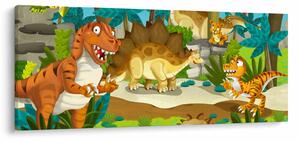 Tablou - Dinozaurii (120x50 cm)