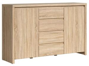 Comoda KASPIAN KOM2D4S, stejar sonoma, PAL, 144x41x92 cm