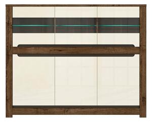Comoda RUSO KOM3W3D, nuc/bej, PAL, 149x46x121 cm