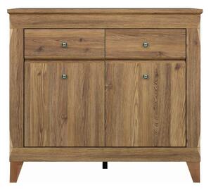 Comoda BERGEN KOM2D2S, stejar auriu, PAL, 110x47x98 cm