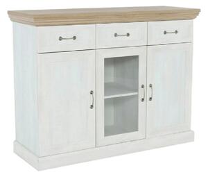 Comoda ROYAL K1S, pin nordic/stejar salbatic, PAL melaminat, 127x46x98