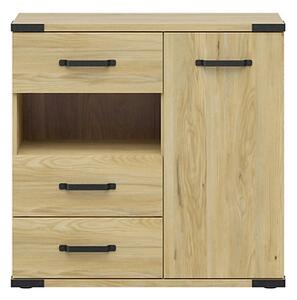 Comoda Lara, stejar, PAL, 90x40x88 cm