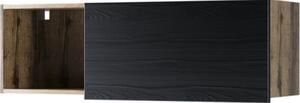 Comoda Jagger, stejar inchis/negru, PAL laminat, 110x34x36 cm