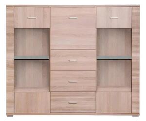 Comoda GRAND tip 8, stejar sonoma, PAL, 140x39x118 cm