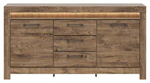 Comoda TORIN, stejar, PAL laminat, cu iluminare LED, 180x45x83 cm