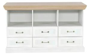 Comoda ROYAL RS, PAL, pin nordic/stejar salbatic, 127x46x75 cm
