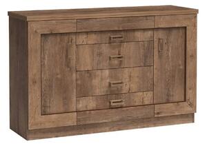 Comoda TEDY TYP T6, stejar lefkas, PAL melaminat, 140x44x90 cm