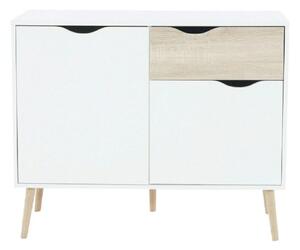Comoda OSLO 75387, alb, stejar sonoma, PAL melaminat, 98x39x81 cm