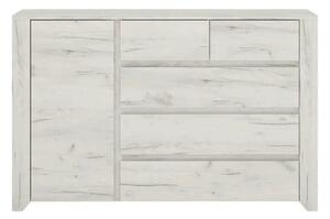 Comoda ANGEL TIP 41, alb, PAL melaminat, 118,7x76,5x40,2 cm