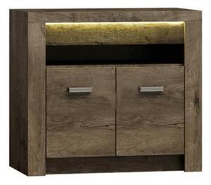 Comoda INFINITY I-10, frasin inchis, PAL melaminat, 96x42x73 cm