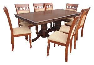 Set masa RH7132 si 8 scaune TH8041,160x100x77 cm, Dirty oak
