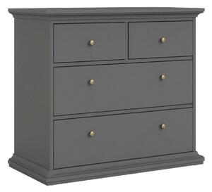 Comoda PARIS, gri, PAL laminat/metal, 96x49x87 cm