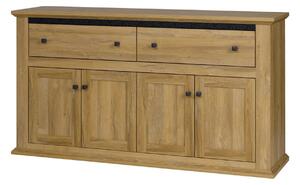 Comoda LEON MZ10, stejar grand, DTD laminat, 160x45x87 cm