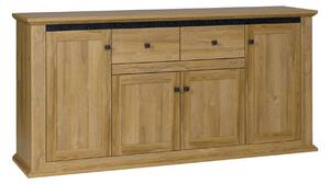 Comoda LEON MZ9, stejar grand, PAL laminat/metal, 180x45x87 cm