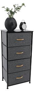 Comoda PALMERA TYP 2, negru/gri inchis, 45x30x95 cm