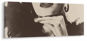 Tablou - Vintage, poza unei femei (120x50 cm)