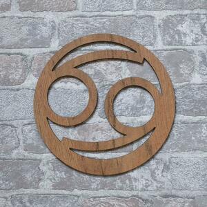 DUBLEZ | Simbol din lemn pentru perete - Semnul zodiei Rac