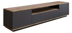 Comoda TV FR7 - AA, stejar/gri antracit, PAL melaminat, 180x45x45 cm