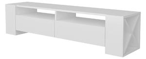 Comoda TV Sosruko, alb, PAL melaminat, 155x35x35 cm