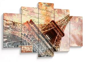 Tablou - Turnul Eiffel în stil vintage (150x105 cm)