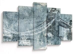 Tablou - Tower Bridge în tonuri reci (150x105 cm)