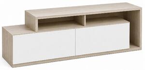 Comoda TV Nexera, stejar deschis/alb, PAL melaminat, 150x35x43 cm