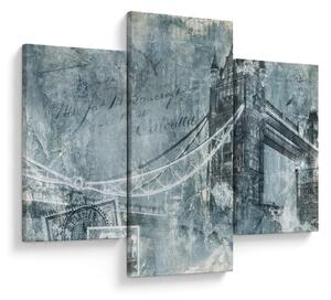 Tablou - Tower Bridge în tonuri reci (90x60 cm)