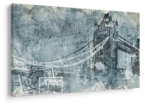 Tablou - Tower Bridge în tonuri reci (90x60 cm)