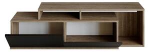 Comoda TV Nexera, negru/nuc, PAL melaminat, 150x35x43 cm