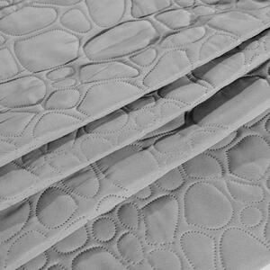 Cuvertura de pat gri deschis cu model STONE 220x240 cm