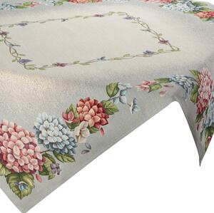 Față de masă din tapiserie bej cu model țesut de flori colorate Lățime: 40 cm | Lungime: 100 cm